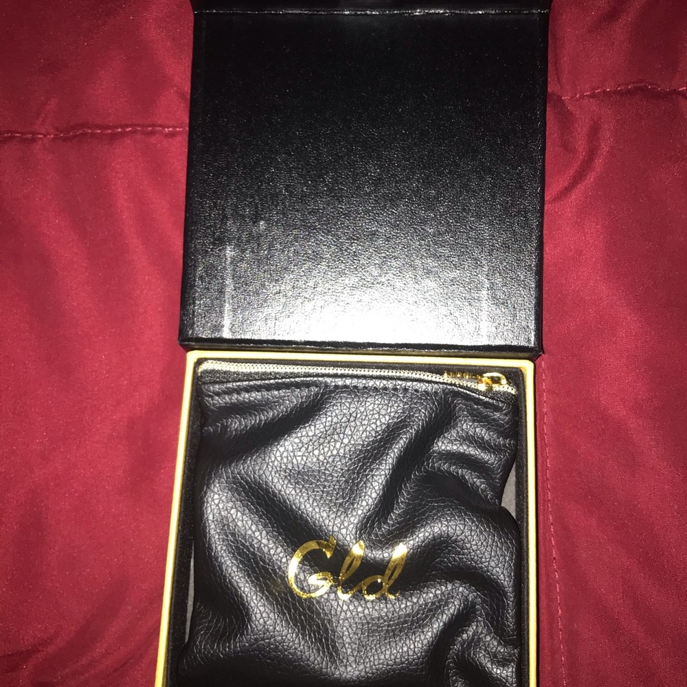 Leather with gold plated pendant bracelet